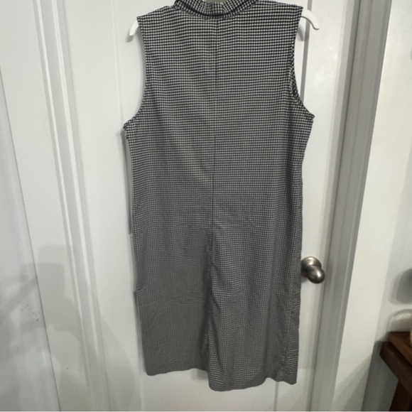 LIZ Claiborne Golf Dress Black and White Checkered Size 12 Sleeveless Midi - Picture 12 of 14